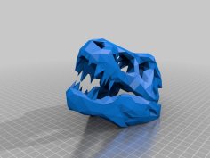 Low Poly T-Rex Skull (Remixed) 3D Printer Model