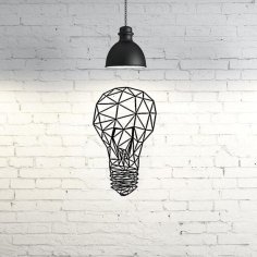 Light Bulb Wall Sculpture 2D 3D Printer Model