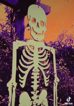 Laser Cut Halloween Skeleton DXF File