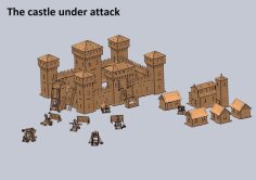 Laser Cut Castle Under Attack DXF File