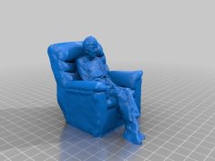 Woman In Chair 3D Printer Model