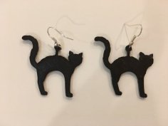 Scary Cat Earrings 3D Printer Model