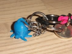 Cute Octo Says Hello Keyring 3D Printer Model