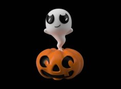 Pumpkin Ghost Figure 3D Printer Model