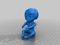 Alien Baby Inside A Jar 3D Printer Model