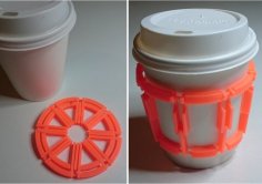 Collapsible Cup Holder/Pad 3D Printer Model