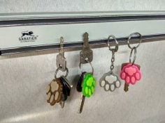 Cat Paw Keychain (EasyPrint) 3D Printer Model