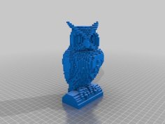 Pixelated Owl 3D Printer Model