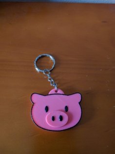 Pig Keychain 3D Printer Model