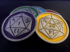 DnD D20 Coaster 3D Printer Model