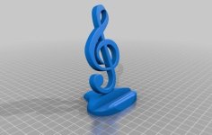 Phone Base Treble Clef 3D Printer Model