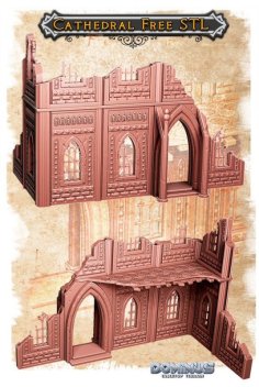 Cathedral Modular Terrain Lite 3D Printer Model