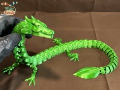 Flexi Leaf Dragon(Print-in-place) 3D Printer Model