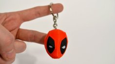 Deadpool Head Keychain 3D Printer Model