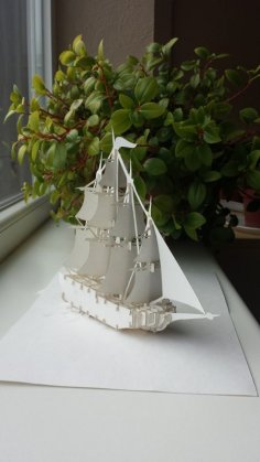 Sailing Ship 3D Puzzle Free Vector