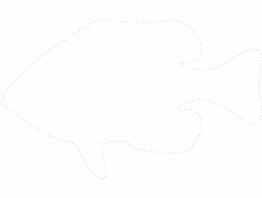 Fichier dxf de conception en pointillés de poisson