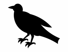 Crow Silhouette dxf File