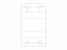Arquivo dxf de design de embalagem de papelão