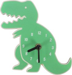 Laser Cut Dinosaur Clock Kids Room Clock Cute Decorative Wall Clock