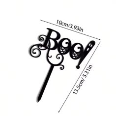 Laser Cut Boo Halloween Cake Topper