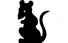 Ratte stehende Silhouette DXF-Datei