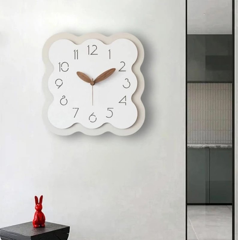 Laser Cut Stylish Wooden Wall Clock Modern Nordic Style Wall Clock