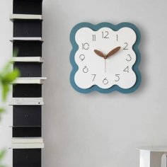 Laser Cut Stylish Wooden Wall Clock Modern Nordic Style Wall Clock
