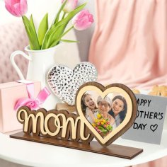 Laser Cut Mothers Day Picture Frame Wooden – Gifts For Mom