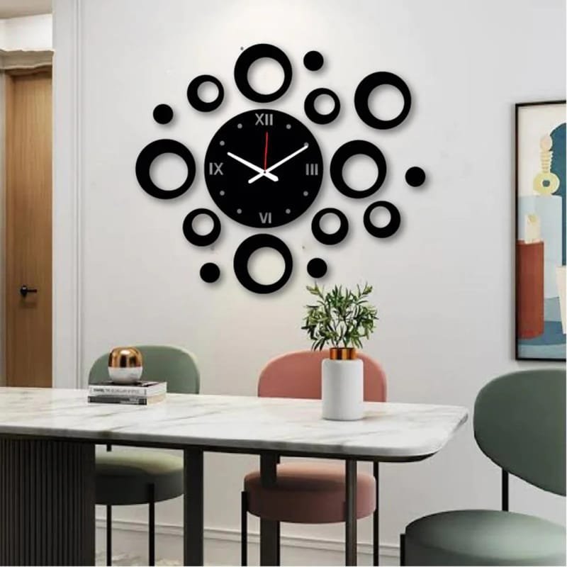 Laser Cut Circle Wall Clock – Modern DIY Wall Clock