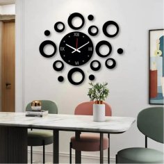 Laser Cut Circle Wall Clock – Modern DIY Wall Clock