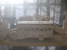 Archivo dxf plano de modelo de autobús escolar