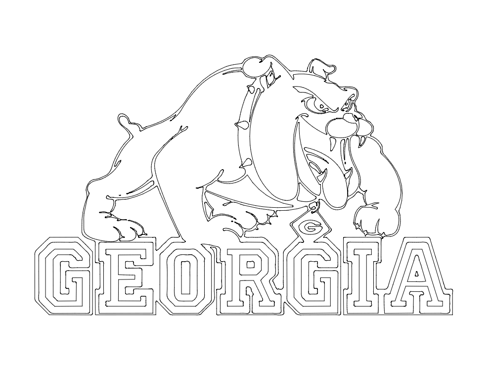 Arquivo dxf do logotipo da Georgia Bulldogs
