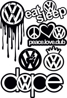 VW Logo Vector Free Vector