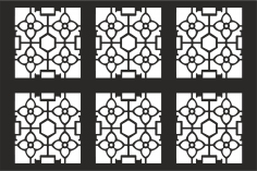 Decorative Grille Pattern Free Vector