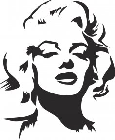 Marilyn Monroe Stencil Vector Free Vector