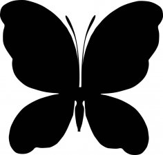 Vecteur de silhouette de papillon noir