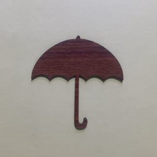 Laser Cut Unfinished Umbrella Wood Cutout Free Vector