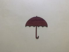 Laser Cut Unfinished Umbrella Wood Cutout Free Vector