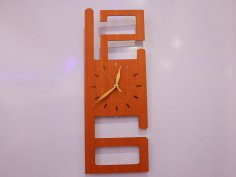 Laser Cut Modern Wood Wall Clock Free Vector