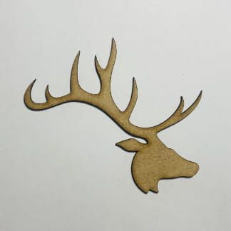 Laser Cut Wood Elk Head Cutout Shape Free Vector