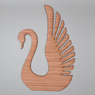 Laser Cut Swan Unfinished Wood Cutout Shape Free Vector