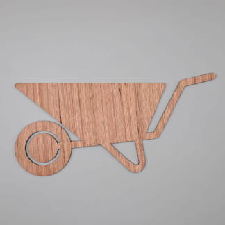 Laser Cut Wood Wheelbarrow Unfinished Cutout Shape Free Vector