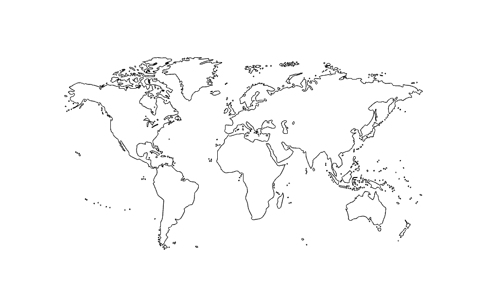 dxf-файл карты мира