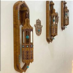 Laser Cut Andalusia Wall Sconce Moroccan Lantern Wall Lamp 4mm DXF File