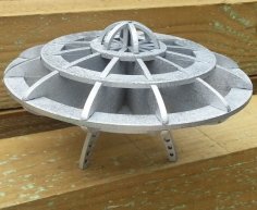 Laser Cut Flying Saucer 3D Puzzle Free Vector