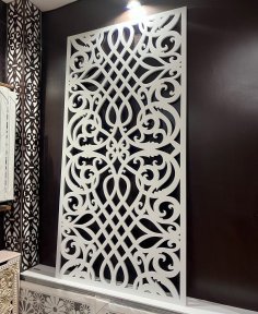 Laser Cut Decorative Wall Partition Privacy Screen Design Free Vector