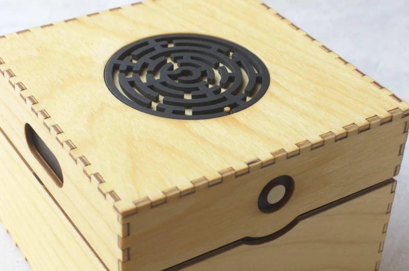 Laser Cut Apprentice Maze Puzzle Box DXF File