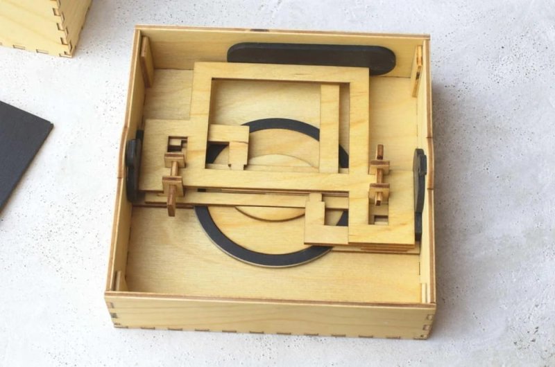 Laser Cut Apprentice Maze Puzzle Box DXF File