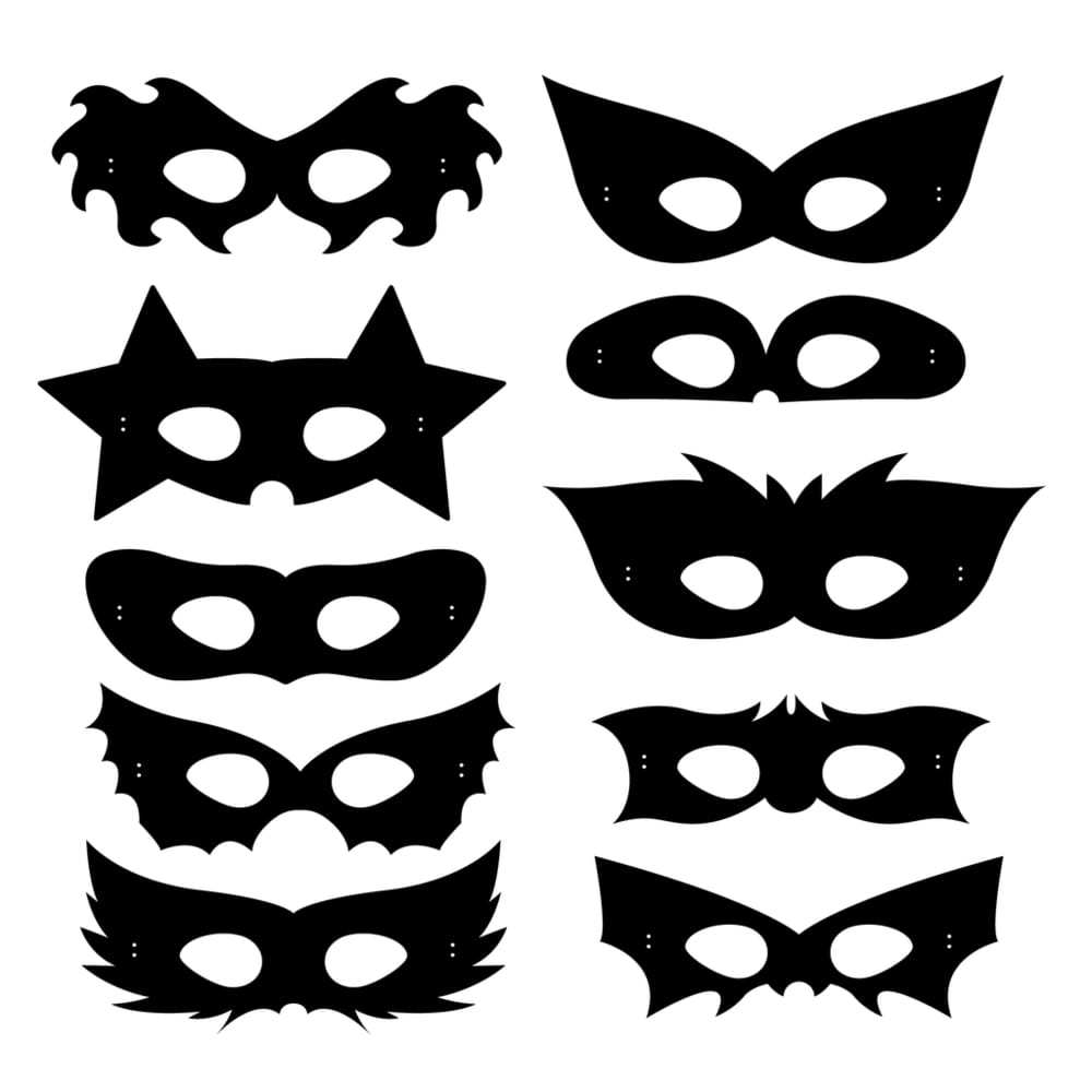 Laser Cut Felt Masks DXF File