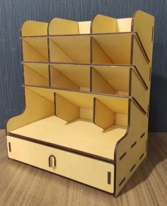 Laser Cut Storage Box Desk Drawer Organizer Free Vector